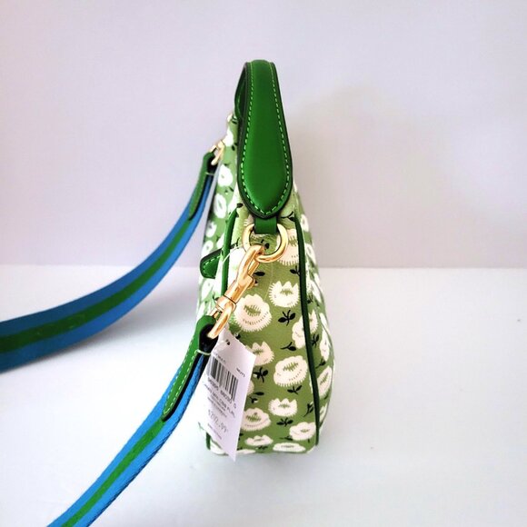 Coach CBI58 Carmen Mini Crossbody Floral Print Handbag Kelly Green Multi - Picture 5 of 7